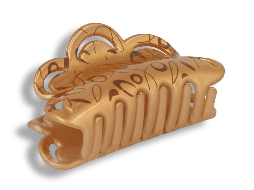 Orientana, Klamra spinka do włosów jasno brązowe zawijasy