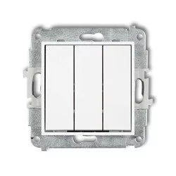 Karlik Łącznik potrójny MINI biały MWP-7 - Wyłączniki światła i elektryczne - miniaturka - grafika 1