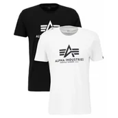 Odzież taktyczna i umundurowanie - Koszulki Alpha Industries Basic 2 Pack 106524 95 - Czarna / Biała S - miniaturka - grafika 1