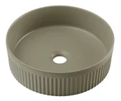 Umywalki - Elior Oliwkowa okrągła umywalka na blat N7-T02 - miniaturka - grafika 1