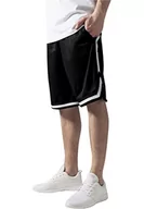 Spodenki damskie - Urban Classics Męskie szorty Stripes Mesh, krótkie spodenki sportowe dla mężczyzn z lekkiego materiału siateczkowego, szorty sportowe w wielu kolorach, rozmiary S - 3XL - miniaturka - grafika 1