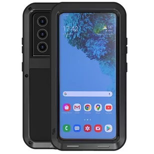 Love Mei Etui Pancerne Galaxy S21 Ultra, czarne 6932809616202 - Etui i futerały do telefonów - miniaturka - grafika 1