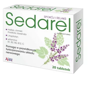 Avec Pharma Sedarel, 20 tabletek - Układ nerwowy - miniaturka - grafika 1