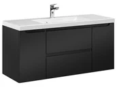 Szafki łazienkowe - Szafka Wisząca Z Umywalką ETH 100 cm D - Czarny Mat - miniaturka - grafika 1