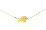 Bransoletki - Bransoletka Z Kotem Egzotycznym Złotym Na Łańcuszku Uniwersalny (15-17 Cm) - miniaturka - grafika 1