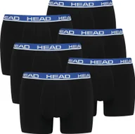 Majtki męskie - Bokserki męskie HEAD, 6-pak - Basic, bawełna stretch, jednokolorowe czarny/niebieski M - miniaturka - grafika 1