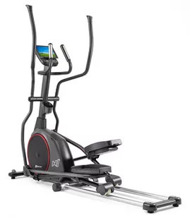 Hop-Sport, Trenażer eliptyczny elektryczno-magnetyczny, HS-095CF Prizm + mata, szary - Orbitreki - miniaturka - grafika 1