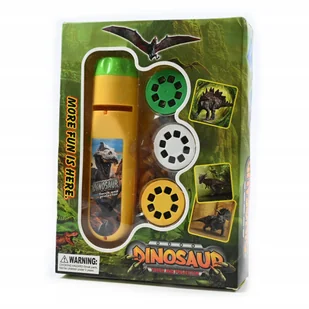DINOZAUR PROJEKTOR LATARKA 24 SLAJDY + ZESTAW FIGUREK DINOZAURY 12SZT - Projektory dla dzieci - miniaturka - grafika 1