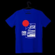 Odzież do sportów motorowych - T-shirt Mitsubishi Lancer EVO8 JDM niebieska-XL - miniaturka - grafika 1
