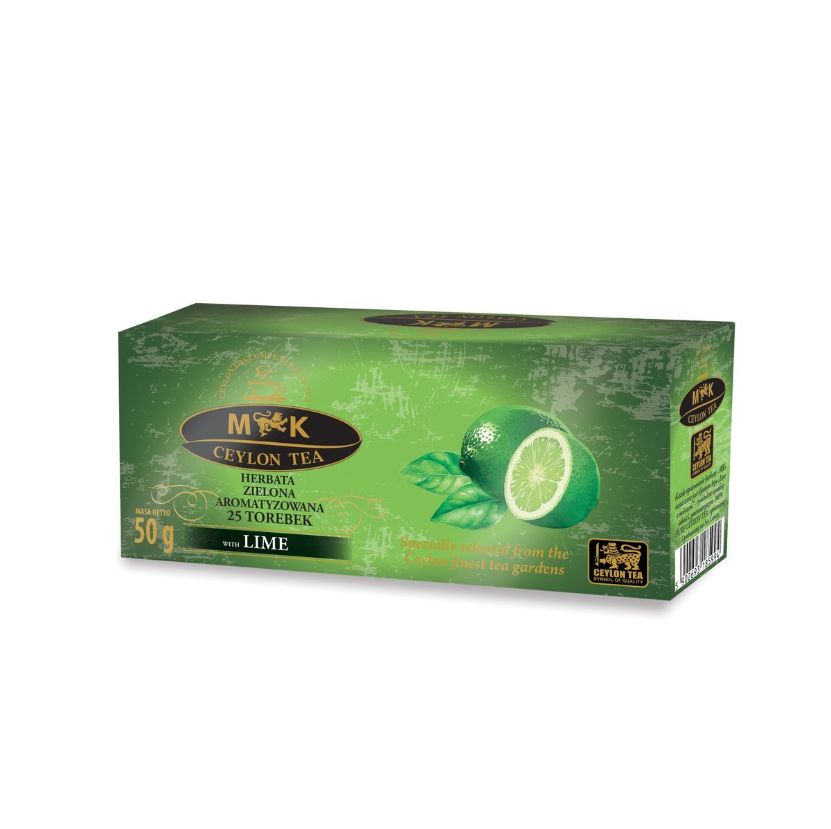 Herbata Zielona Aromatyzowana o smaku Limonki w torebkach 50g 2gx25t MK