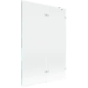 Parawany nawannowe - Mexen Lunar parawan nawannowy 2-skrzydłowy prawy 120 x 150 cm, transparent, biały - 897-120-100-20-00-P - miniaturka - grafika 1