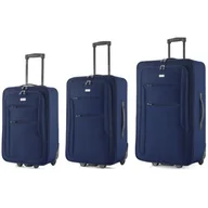 Walizki - Zestaw walizek SEMI LINE T5677-0 Granatowy - miniaturka - grafika 1