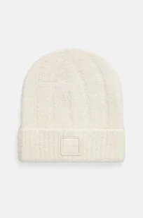 Calvin Klein czapka z domieszką wełny kolor beżowy  K60K612596 - Czapki damskie - miniaturka - grafika 1