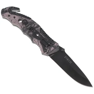Nóż składany ratowniczy Herbertz CJH Camo Optics Aluminium, Black Blade (44068 - 218111) - Noże - miniaturka - grafika 3