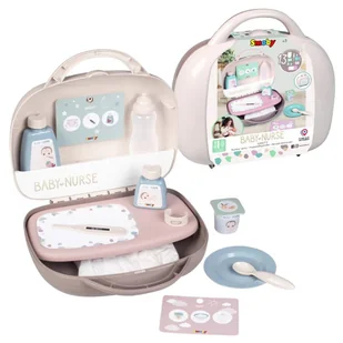 Smoby Baby Nurse Walizeczka Opiekunki z Akcesoriami Dla Lalek Zestaw 3+ - Zabawy w naśladowanie dorosłych - miniaturka - grafika 1