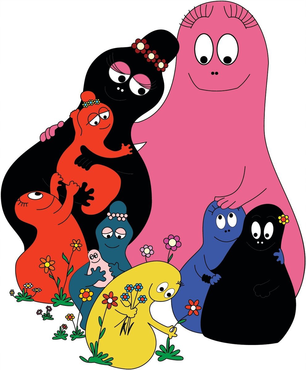 Naklejka Uv Wypukła Ozdobna DTF UV Aplikacja Barbapapa Bajka