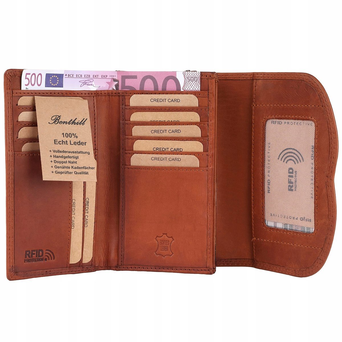 Portfel damski Benthill z prawdziwej Skóry STYL