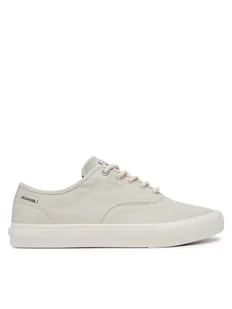 Tommy Hilfiger Tenisówki Th Hi Vulc Low Oxford Twill FM0FM05400 Biały - Trampki męskie - miniaturka - grafika 1