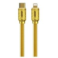 Kable USB - Wk Design Sakin Series kabel szybkiego ładowania / transmisji danych USB Typ C - Lightning PD 20W 1m złoty (WDC-163) - miniaturka - grafika 1