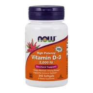 Witaminy i minerały - Now Foods NOW High Potency Vitamin D-3 2,000 IU 240caps - miniaturka - grafika 1