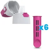 Butelki filtrujące - Zakrętka i 6 wkładów do butelki filtrującej Dafi SOLID flamingowy - miniaturka - grafika 1