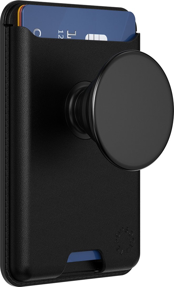 PopSockets, pokrowiec na portfel MagSafe PopWallet z podstawką PopGrip, czarny