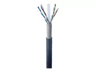 Kable miedziane - GEMBIRD kabel instalacyjny skrętka UTP zewnętrzny kat. 6 drut 305m czarny - miniaturka - grafika 1