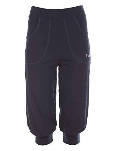 WINSHAPE Damskie spodnie treningowe, przewiewne, swobodne spodnie treningowe 3/4 High Waist Wbe12, styl all-fit, fitness, czas wolny, sport