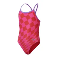 Stroje kąpielowe dla dziewczynek - Strój kąpielowy jednoczęściowy dziewczęcy na basen Speedo Allover - miniaturka - grafika 1