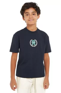 Tommy Hilfiger t-shirt bawełniany dziecięcy kolor czarny z nadrukiem - Koszulki dla chłopców - miniaturka - grafika 1