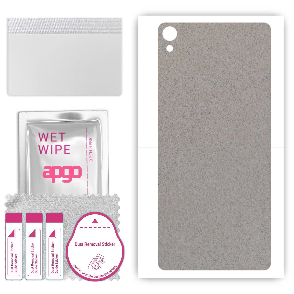 Folia naklejka skórka strukturalna na TYŁ Zamsz do Sony Xperia XA - Zamsz Szary - apgo SKINS