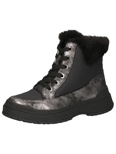 Caprice Damskie ciepłe buty 9-26200-43, modne kozaki, Black Comb, 40 EU, czarny Comb, 40 EU