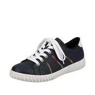 Sneakersy damskie - Rieker Damskie sneakersy N0910, niebieski, 42 EU - miniaturka - grafika 1