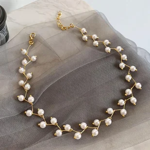 Naszyjnik typu choker z perłami - Naszyjniki - miniaturka - grafika 1