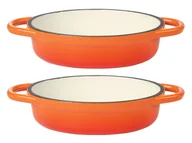 Formy do ciast - ERNESTO® Żeliwne naczynia do zapiekania, 260 ml, 2 sztuki (Pomarańczowy) - miniaturka - grafika 1