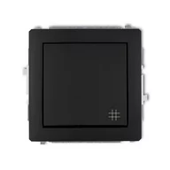 Gniazdka elektryczne - Karlik Łącznik krzyżowy czarny 12DWP-6 - miniaturka - grafika 1