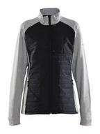 Kurtki damskie - Craft ADV Unify Hybrid Jacket damska kurtka przejściowa XL, szary melanż/czarny, lekka kurtka z funkcjonalnego materiału, z 2 kieszeniami i 1 kieszenią na piersi, lekka kurtka damska - miniaturka - grafika 1