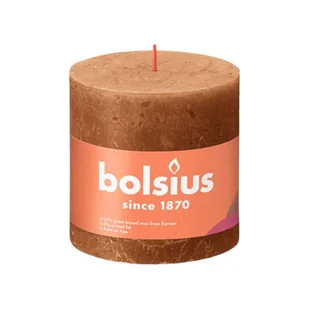 Bolsius - Rustykalna świeca filarowa "Shine" (Ø10 cm) - Korzenny brąz - Świece - miniaturka - grafika 1