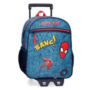 Plecaki szkolne i tornistry - Marvel Spiderman Denim plecak szkolny z wózkiem, niebieski, 27 x 33 x 11 cm, poliester, 9,8 l - miniaturka - grafika 1