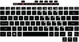 Zebra KYB-ET6X-2IN1-FR1-01 2-in-1 Keyboard, FR - Akcesoria do kas i terminali - miniaturka - grafika 1