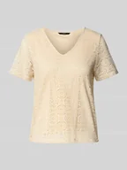 Koszulki i topy damskie - T-shirt o kroju regular fit z efektem podpalania model ‘MAYA’ - miniaturka - grafika 1