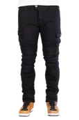 Odzież motocyklowa - Spodnie Motocyklowe Cargo Course Wasteland Tapered Fit Wzmocnione Aramidem CzarnyW32 x L34 - miniaturka - grafika 1