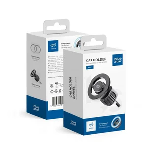 BLUE STAR magnetyczny uchwyt samochodowy BARREL do kratki wlotu kompatybilny z MagSafe - Uchwyty samochodowe do telefonów - miniaturka - grafika 1