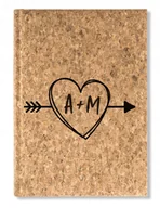 Planery - NOTES książkowy A5 WALENTYNKI PREZENT PESONALIZACJA KOREK NATURALNY - miniaturka - grafika 1