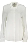 Koszule damskie - BIAŁA KOSZULA DAMSKA Z DŁUGIM RĘKAWEM TOMMY HILFIGER - miniaturka - grafika 1