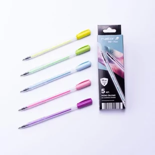 Pióro żelowe GZ-031 pastel 5szt. do czarnego papieru EKO etui RYSTOR 426-524EKO - Długopisy - miniaturka - grafika 1
