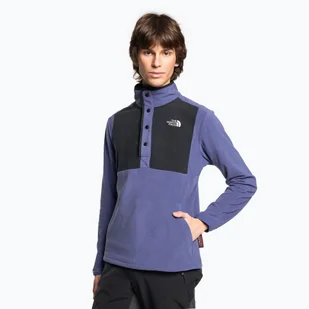 Bluza trekkingowa męska The North Face Homesafe Snap Neck Fleece Pullover cave blue/black - Sport OUTLET - miniaturka - grafika 1