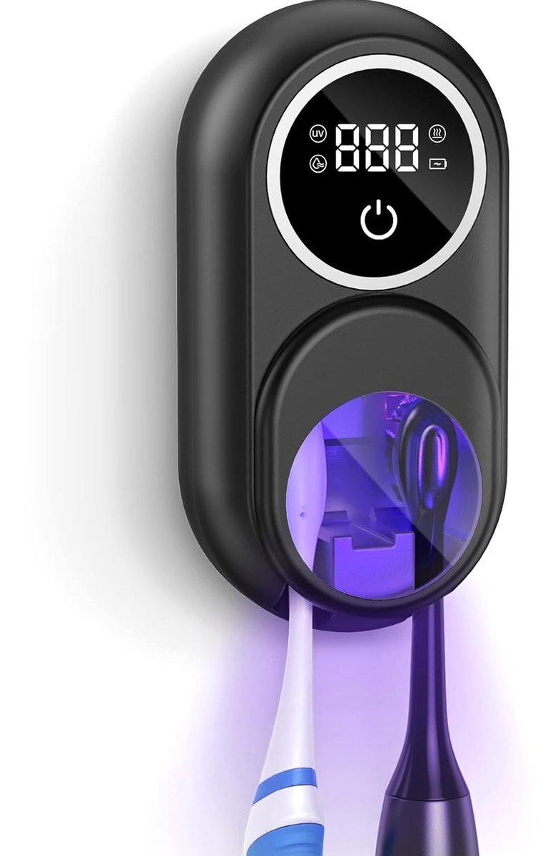 UCHWYT STERYLIZATOR SZCZOTECZEK ELEKTRYCZNYCH RĘCZNYCH SUSZENIE UV CZARNY