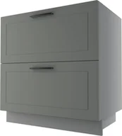 Meble kuchenne - Bergamo Szafka Dolna D2M/80 Metabox Szary Mat - miniaturka - grafika 1