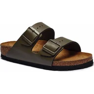 Klapki i japonki damskie - Birkenstock Skórzane klapki Arizona - miniaturka - grafika 1